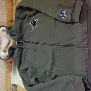 Dallas Cowboys Zippered Front Hoodie, Sherpa Lined, Size M-NFLProline